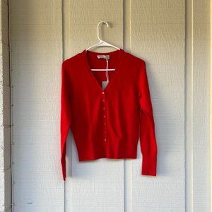 Everlane Red Cardigan